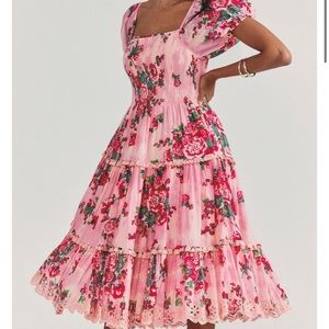 LoveShackFancy Masie Midi Dress